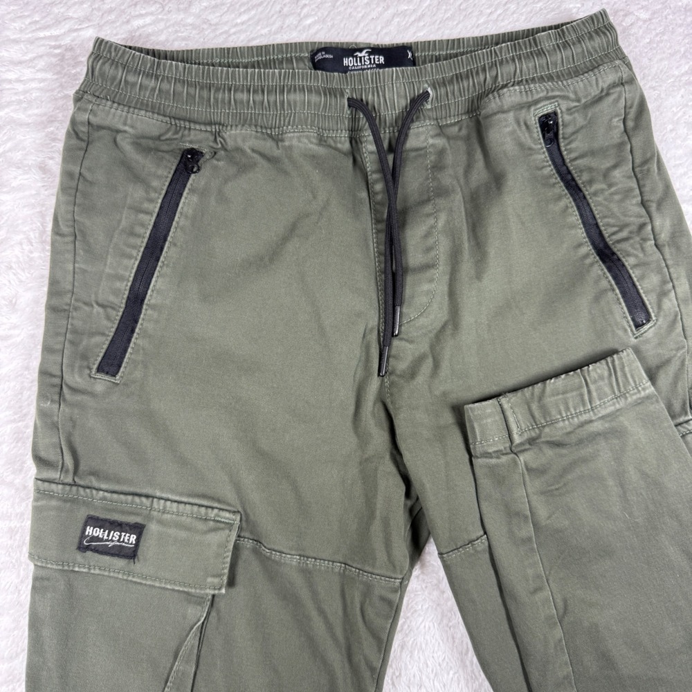 Hollister Skinny Jogger Mens XS Olive Green Advanced Stretch Cargo Pants